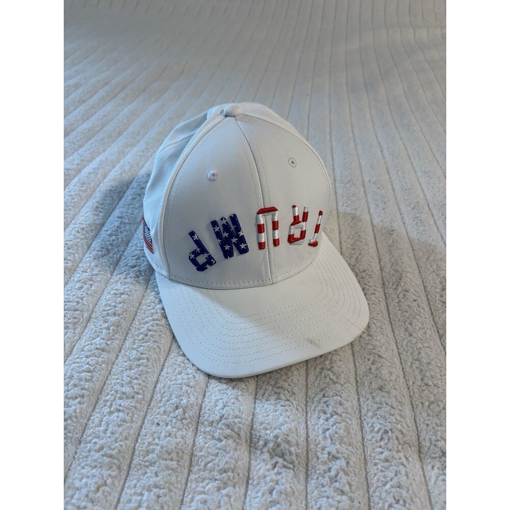 Donald Trump 2024 Campaign Hat Upside Down White American flag patriot